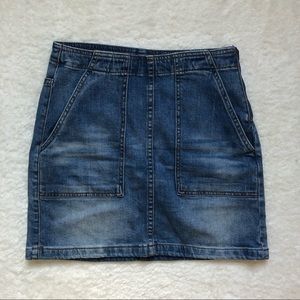 BlankNYC A-Line Denim Mid Wash Skirt